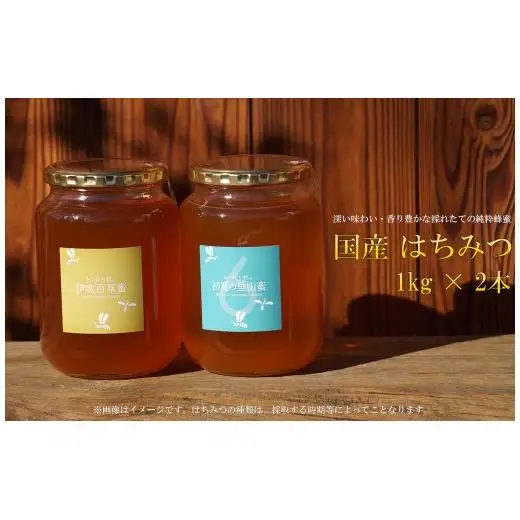 国産はちみつ1kg 2本セット