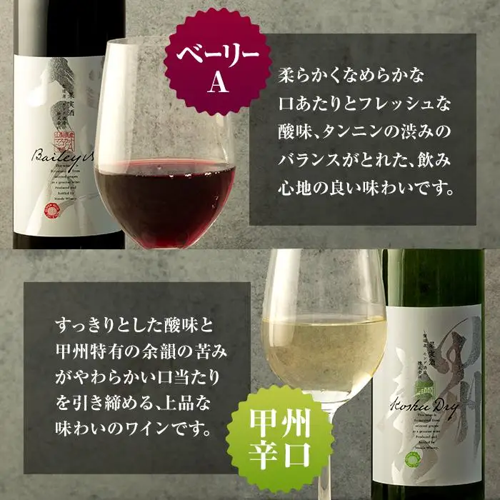 【モンデ酒造ふるさと納税】甲州辛口・ベーリーA2本セット