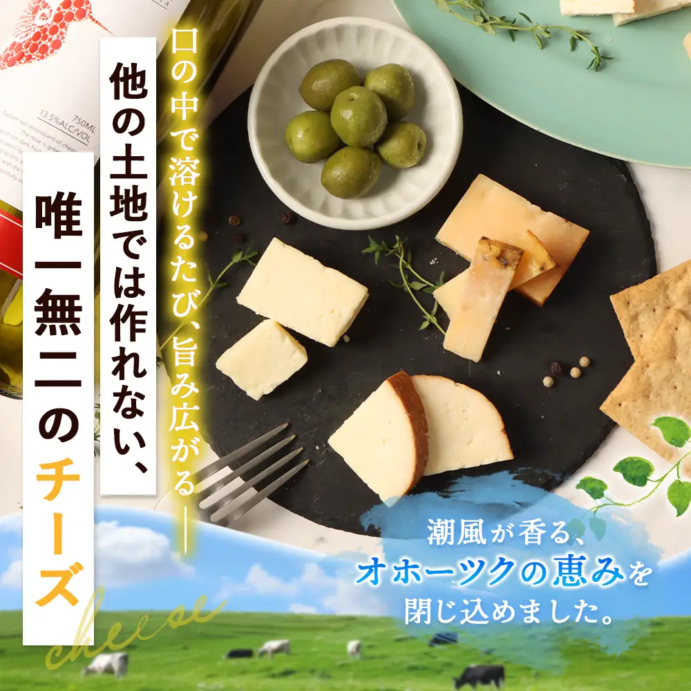 北海道雄武町産　熟成チーズセット(ハードグラス25g×３　イルフューム25g×３　モルディ25g×３)【0910301】