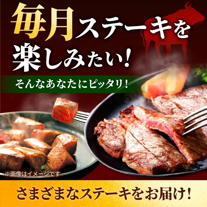【6回定期便】佐賀牛ステーキの贅沢セット/ ステーキ [IAH081]