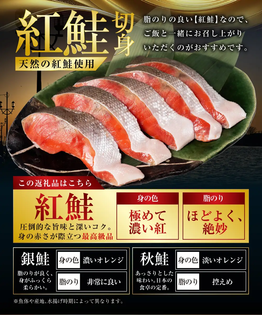 北海道笹谷商店 紅鮭切身5切×3パック【15切】 F4F-8429