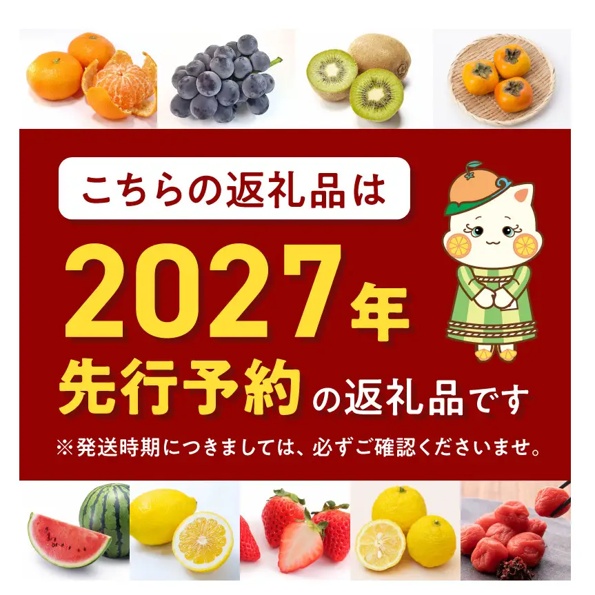 【2027年先行予約】和歌山県産 有田の はるみ 化粧箱入り Mサイズ 12個入り_ZE6092n