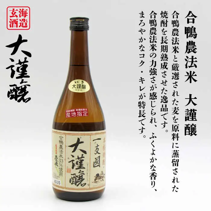 【全3回定期便】壱岐スーパーゴールド22度と合鴨農法米 大謹醸 [JDB240] 48000 48000円
