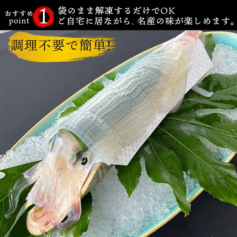 呼子のいか活造り1杯(360g前後) 特大サイズ コリコリ甘い鮮度抜群の透明感!