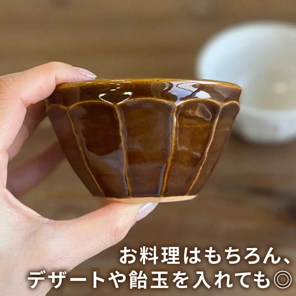 中鉢 面取り（丸）  糸島市 / 工房わらし（宮元 美希）【いとしまごころ】 [ATZ008]