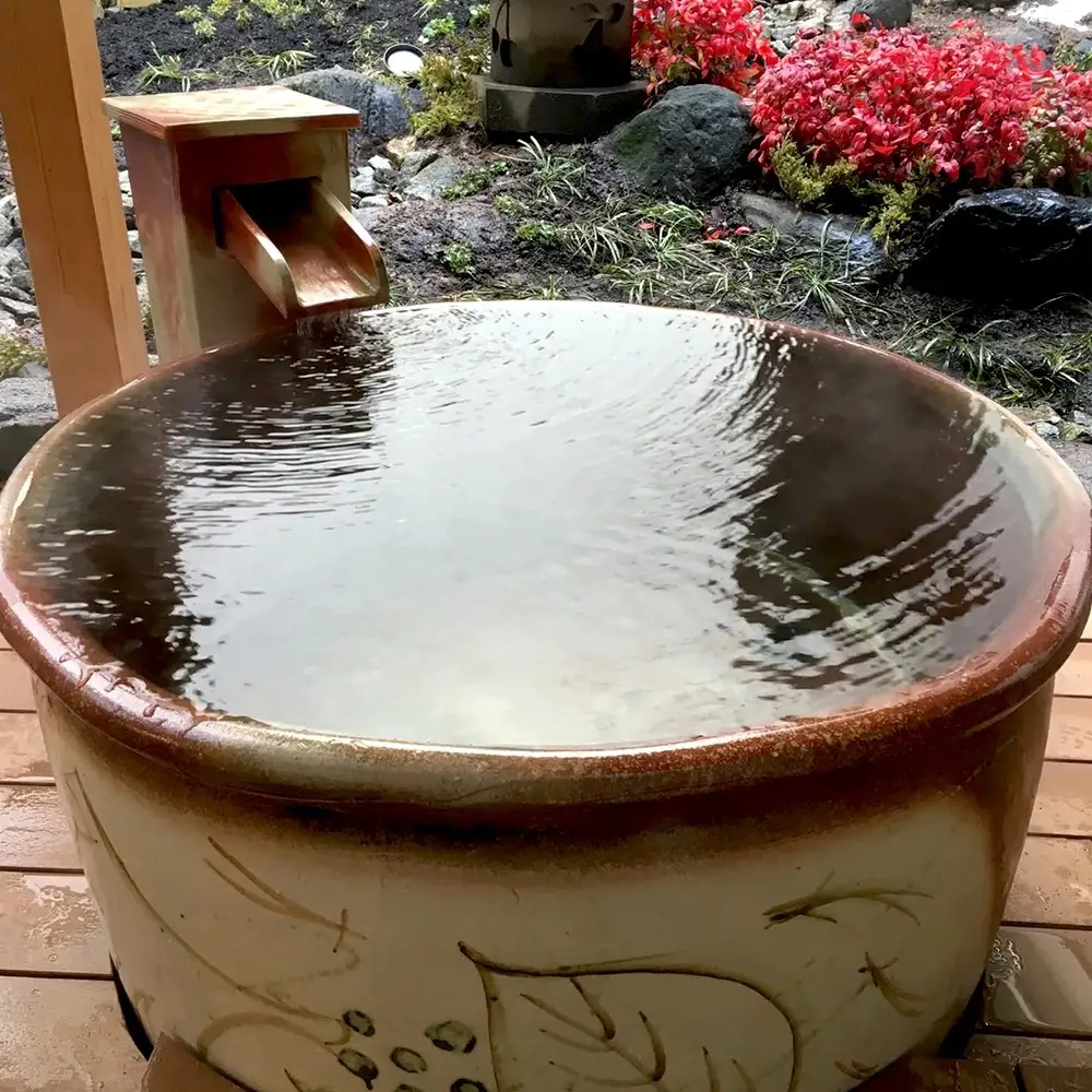 風呂 丸型 陶器浴槽 風呂釜 窯 直径1200mm×高さ600mm 大石田町 山形県 jn-tymxx