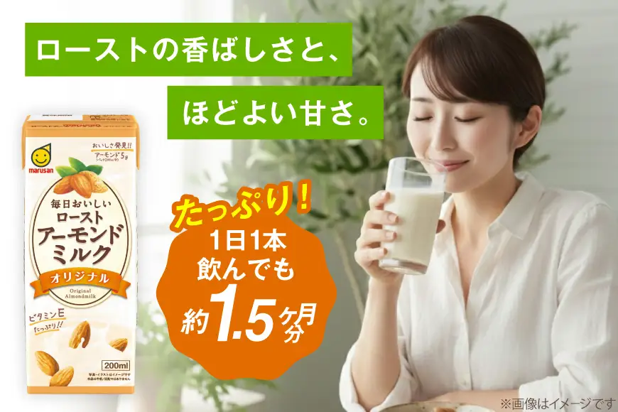 アーモンドミルク セット ローストアーモンドミルクオリジナル 200ml 24本 2ケース 計48本