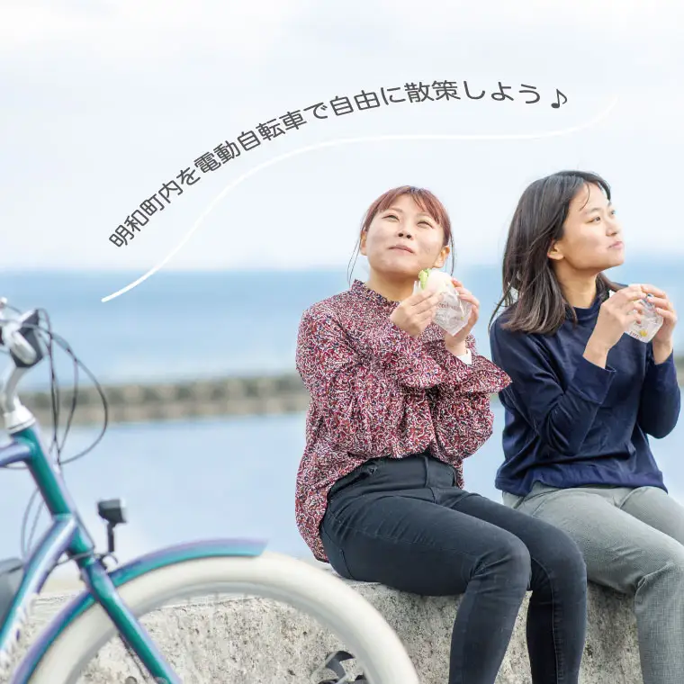 三重県明和町 レンタサイクル ( E-BIKE ) 1日利用券 自転車 レンタル 旅行 お出かけ 自然 自転車 電動自転車 らくらく お出かけ 旅行 アウトドア 家族旅行 BBQ お泊り 宿泊
