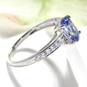 45-9-4 指輪PT900 プラチナオーバルタンザナイトダイヤモンド0.17ct 【品質保証書付】【f198-pt】 ALPAZ048