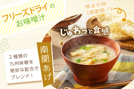 味噌汁 フリーズドライ 南関あげ 揚げなす 各15食 味噌汁