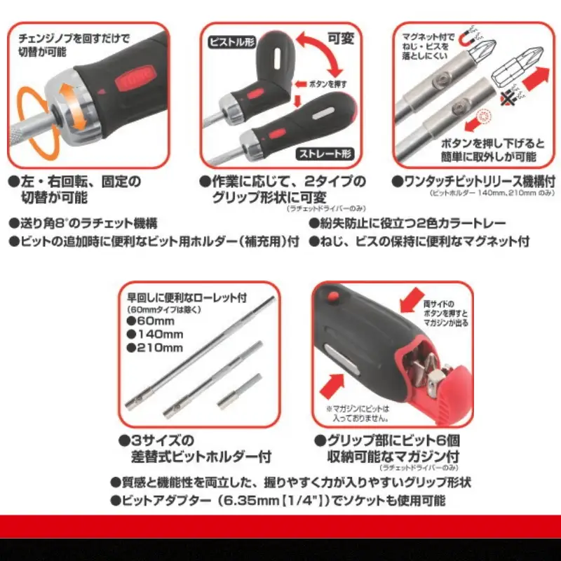 TONE トネ ラチェットドライバーセット ( RDS32 ) 15001-40000566｜工具 整備士 自動車 バイク DIY メンテナンス