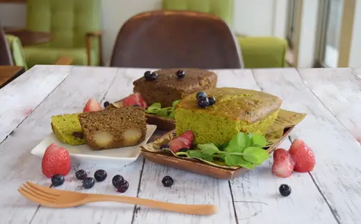 かふかのか 近江茶パウンドケーキ 抹茶・ほうじ茶2本セット (184711-40037082)
