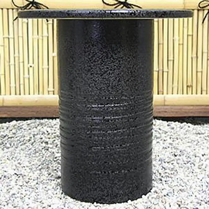 信楽焼 14号黒スパタテーブルセット（テーブル1点、椅子2点） (168575-40037426)
