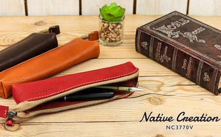 本革ペンケース Native Creation 栃木レザー 本革ペンケース【NC3770V】【全7色】【納期1～3カ月】 BEIGE