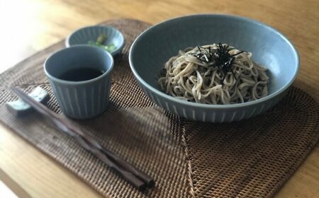 【美濃焼/みずなみ焼】 しのぎ マルチボウルL マルチカップ 豆皿 各2個セット ブルーグレー 瑞浪市 / 山喜製陶 食器 鉢 プレート [AZCP035]