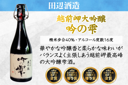 永平寺町 蔵元飲み比べ 大吟醸2本セット [E-018006]｜福井県 名酒 受賞