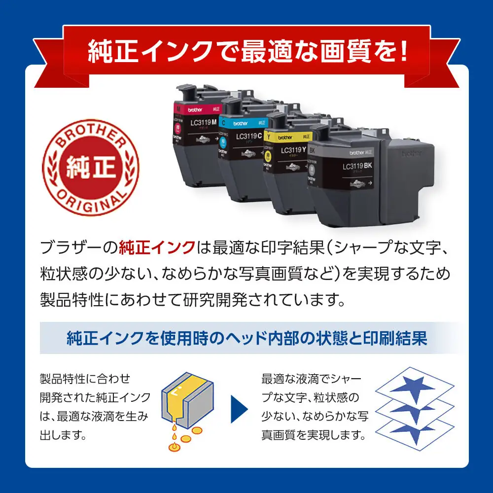 【ブラザー　純正インクカートリッジ】LC3119-4PK