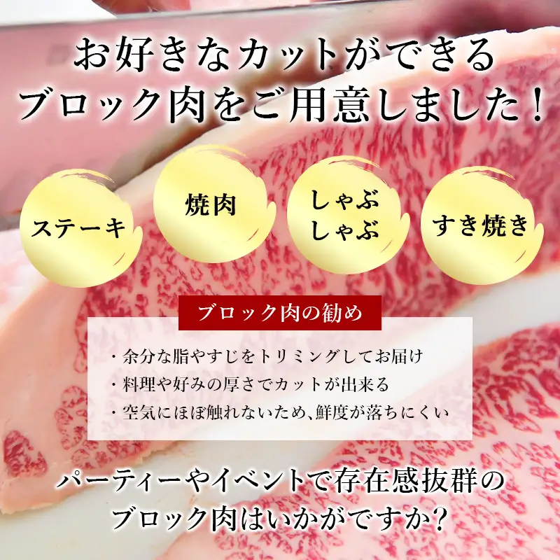 《プロシリーズ》佐賀牛赤身の極み”希少部位カメノコ”ブロック1kg ステーキ