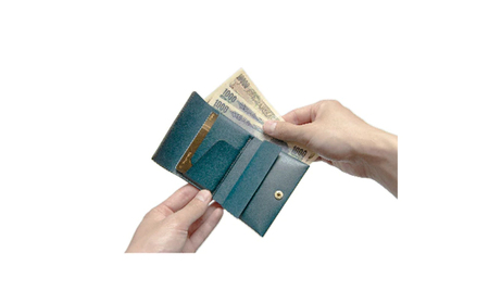 湘南工房 2.5折財布 コンパクトミニ財布【ブルー】