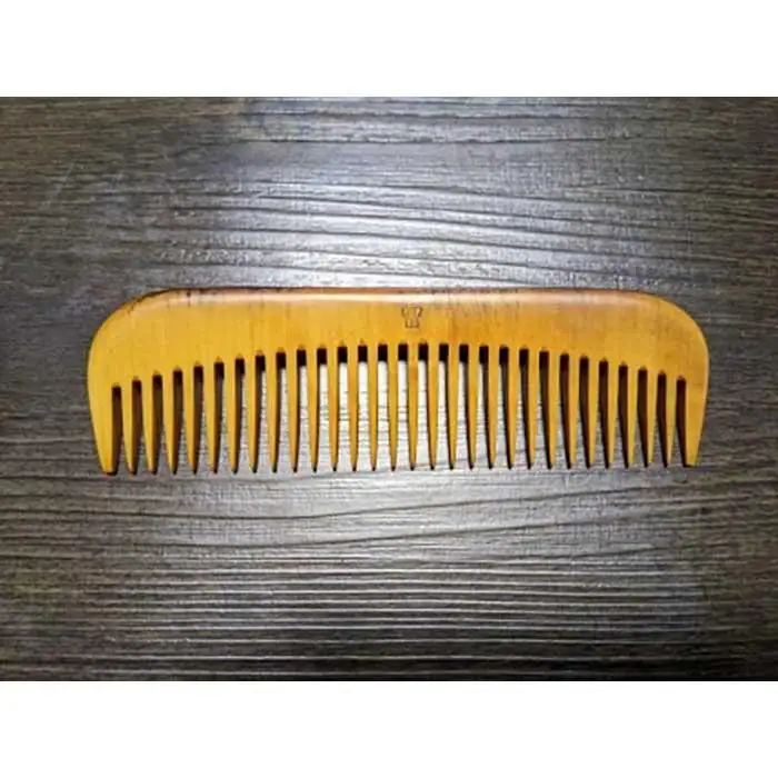 つげ櫛の櫛留商店　本つげ材すす櫛（荒歯）袋付　※約１３．５ｃｍ