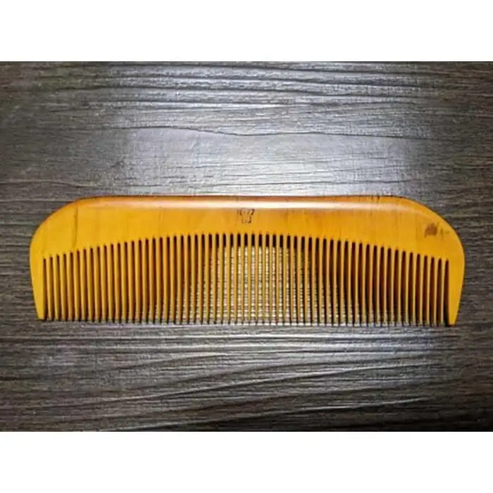 つげ櫛の櫛留商店　本つげ材すす櫛（中歯）袋付　※約１３．５ｃｍ