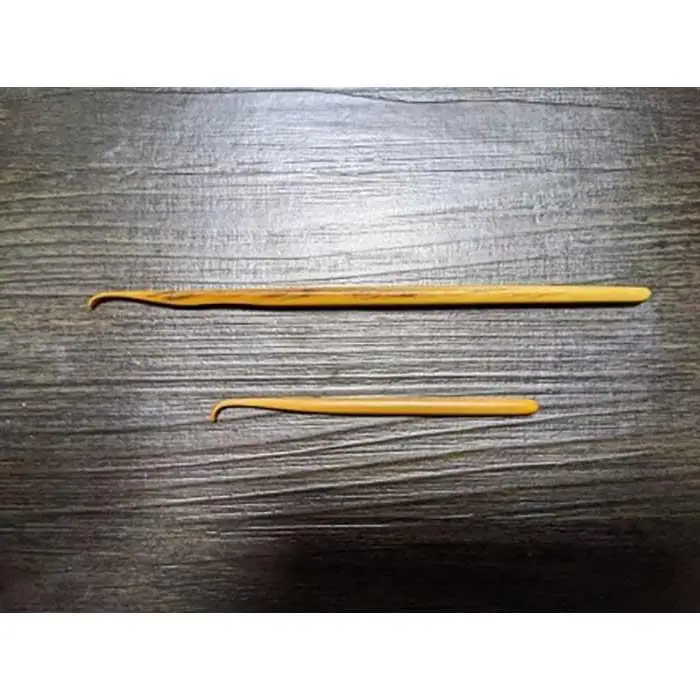 つげ櫛の櫛留商店　本つげ材耳かき（大小セット）