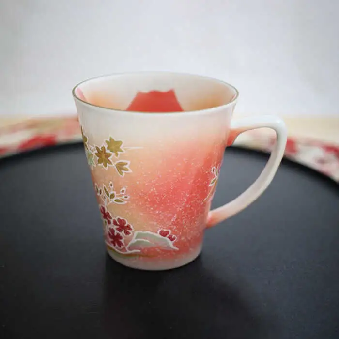 【波佐見焼】赤富士 あけぼのプレミアム マグカップ オレンジ 食器 皿 【葉山窯】 [KF03]  波佐見焼