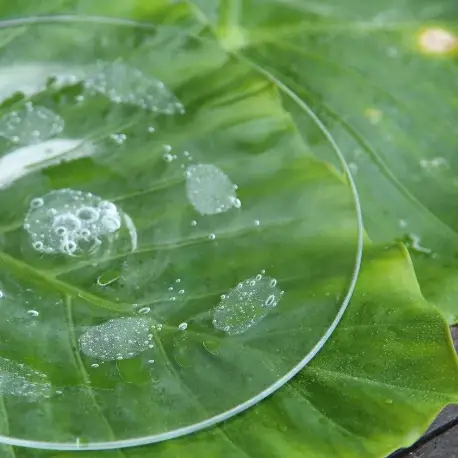 【琉球ガラス工房雫】水玉お皿（中・１枚）