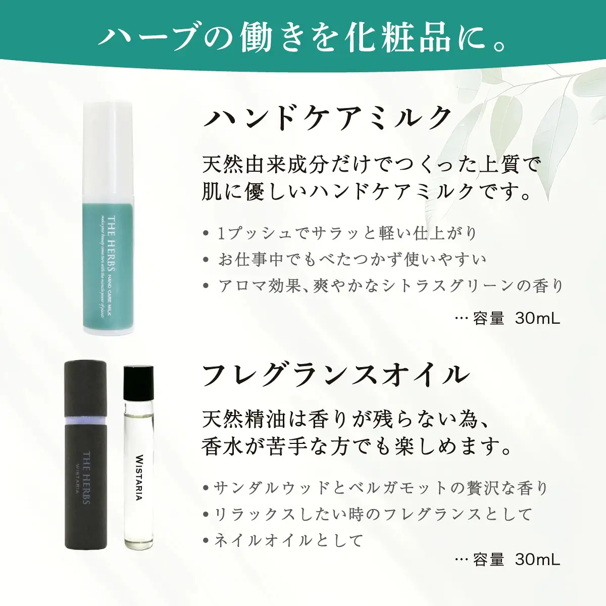 THE HERBS 香りのギフト（ ハンドケアミルク ・ フレグランスオイル ）