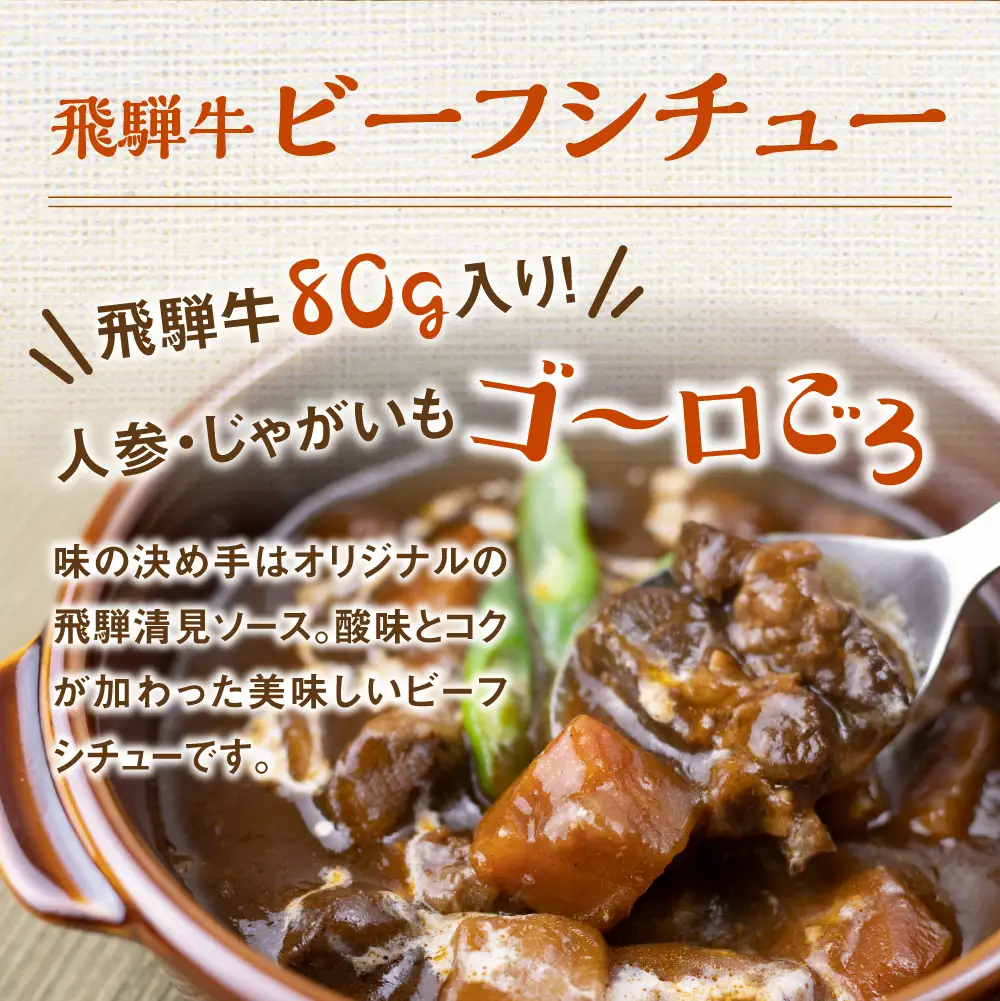 飛騨牛ビーフシチュー たっぷり400ｇ×3袋　惣菜｜レトルト　惣菜　 DC015