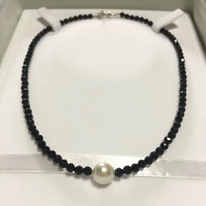 パール 2WAY チョーカー ブレスレット オニキス 40cm 暁工房 ネックレス 真珠 アクセサリー アコヤ真珠 本真珠 ファッション カジュアル 冠婚葬祭 慶事 結婚式 卒業式 入学式 お祝い ギフト 贈り物 人気 特産品 国産 愛媛 宇和島 A060-002007
