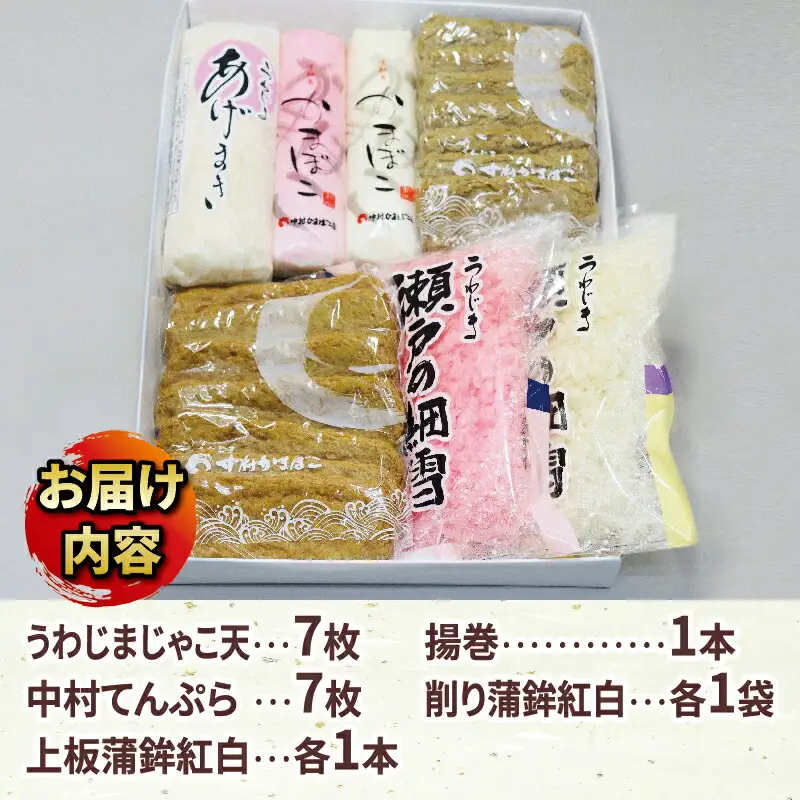 じゃこ天 蒲鉾 詰め合わせ Bセット 中村かまぼこ店 蒲鉾 C018-013002