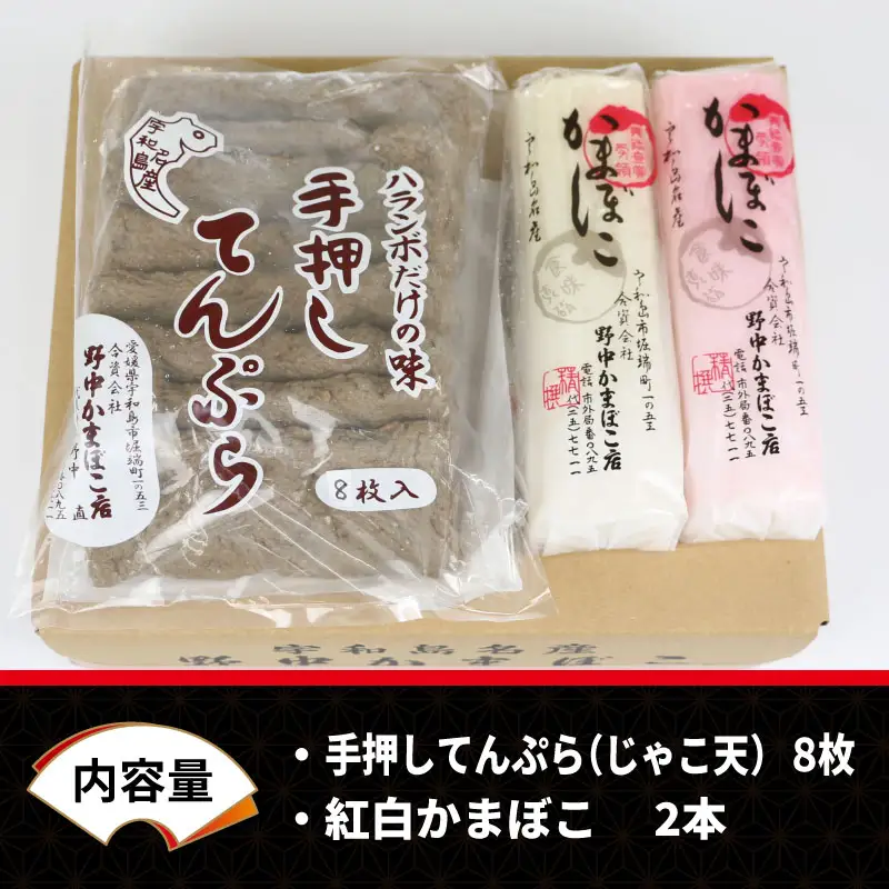 じゃこ天 蒲鉾 2種 セット 野中かまぼこ店 蒲鉾 C010-014001