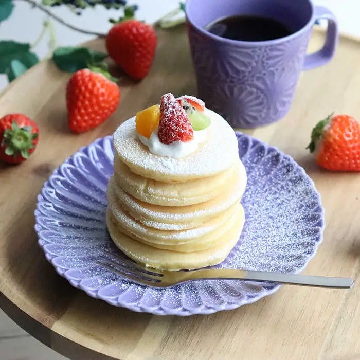 【波佐見焼】マリーゴールド プレート M ヴァイオレット 2枚セット ケーキ皿 取り皿 食器 皿 【翔芳窯】 [FE107]  波佐見焼