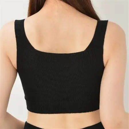 日本製 シルク ニット ブラジャー 無縫製 お肌よろこぶ (パット付) ブラック (781-7532_装飾品・工芸品 女性・レディース 洋服 _【1256006】