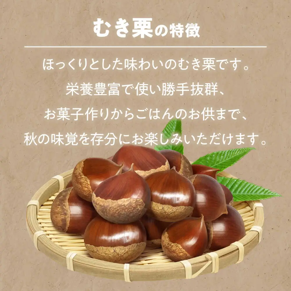 ムキ栗 1.0kg 栗【10月上旬から順次発送】 [AGBN034]