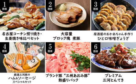 碧南市がチョイスした厳選定期便！ 【全6回】厳選！お肉づくめの定期便　H028-090
