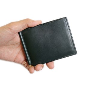マネークリップ お札入れ イタリア産ROCAD社 カーフレザー(全4色)(カラー：グリーン)_0034-001-T03-4