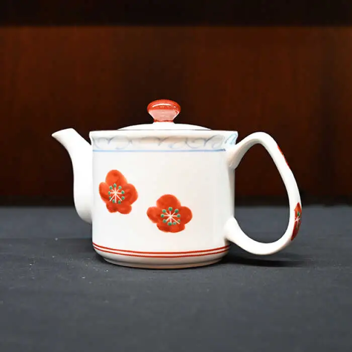 【波佐見焼】赤絵梅 湯呑み ポット 茶器 6点セット 食器 皿 【協立陶器】 [TC98] 波佐見焼
