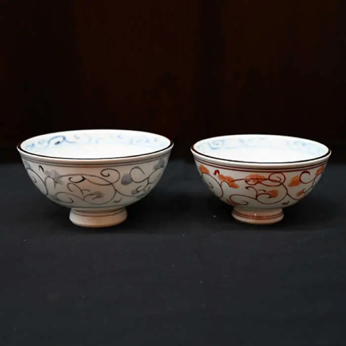 【波佐見焼】赤絵唐草 茶碗・コップ 4点セット 食器 皿 【協立陶器】 [TC97] 波佐見焼