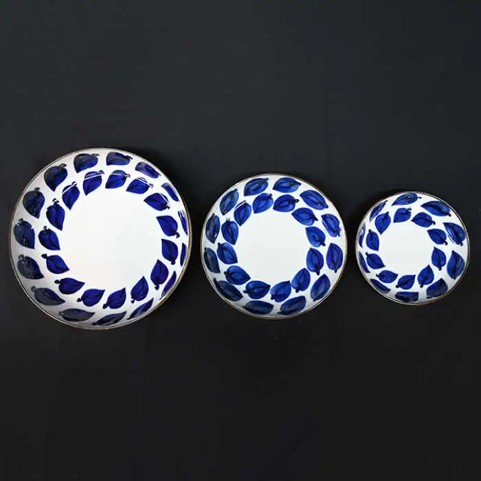 【波佐見焼】Antique Style プレート ブルー 3枚セット パスタ皿 ケーキ皿 食器 皿 【協立陶器】 [TC79] 波佐見焼