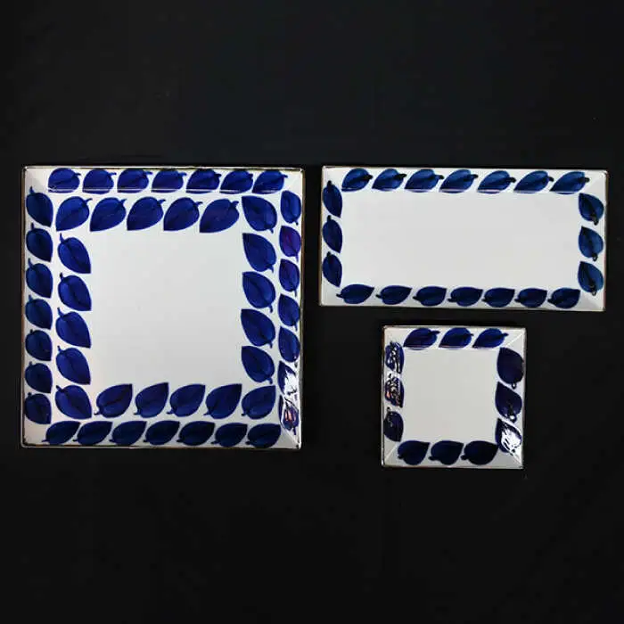 【波佐見焼】Antique Style プレート ブルー 6枚セット 角皿 長皿 食器 皿 【協立陶器】 [TC81] 波佐見焼