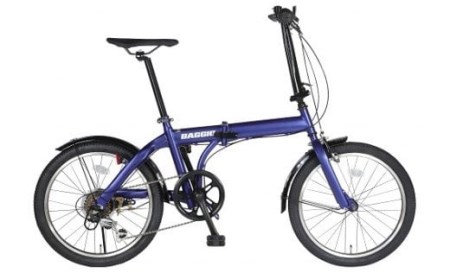 BAGGIO　防災対応20型６スピードノンパンク折りたたみ自転車　色：ブルー｜ 自転車 防災対応 ノンパンク 折りたたみ 折りたたみ自転車 マウンテンバイク サイクリング 通勤 通学 おしゃれ ※沖縄・離島への発送は出来ません