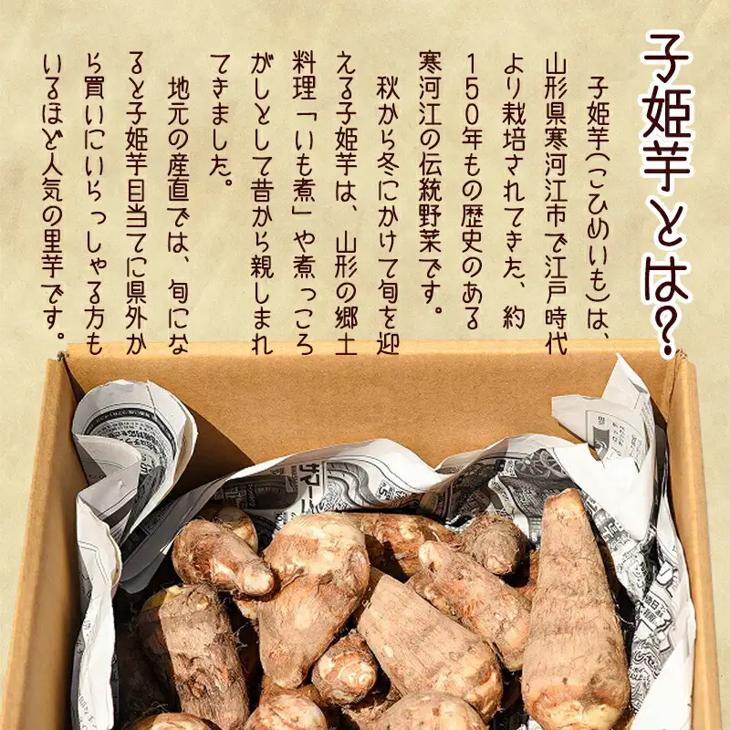 洗い里芋 子姫芋（こひめいも） 1.2kg以上（400g×3袋） 山形 令和8年産 2026年産 【2026年9月下旬頃から11月上旬頃配送予定】　014-B-CS002