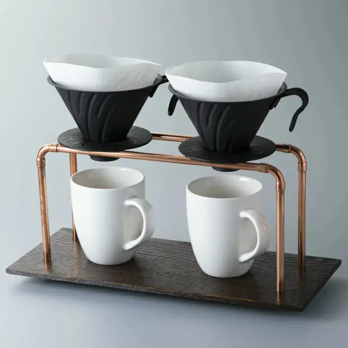 【L-590】木用美工房　?拭漆ドリップスタンド【高島屋選定品】