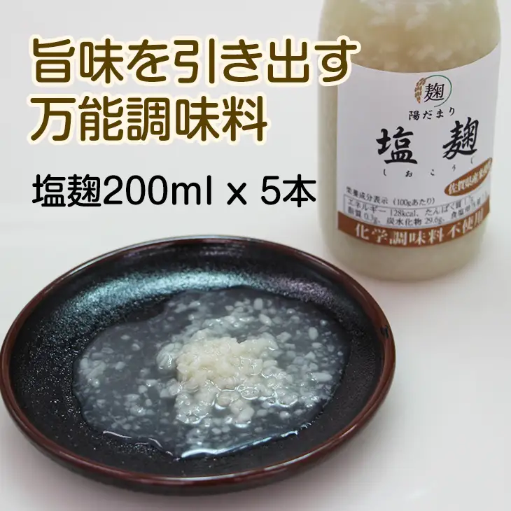 旨味を引き出す塩麹5本セット そよかぜ B120-074