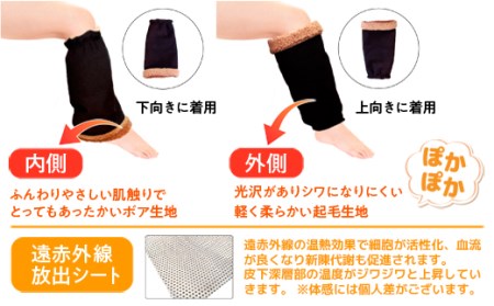 レッグウォーマー 冷え症 対策 遠赤外線 HOTRUCK 足巻き HOME レッグウォーマー