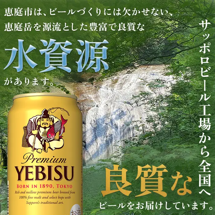 『定期便：全2回』ヱビスビール350ml×24本【300060821902】