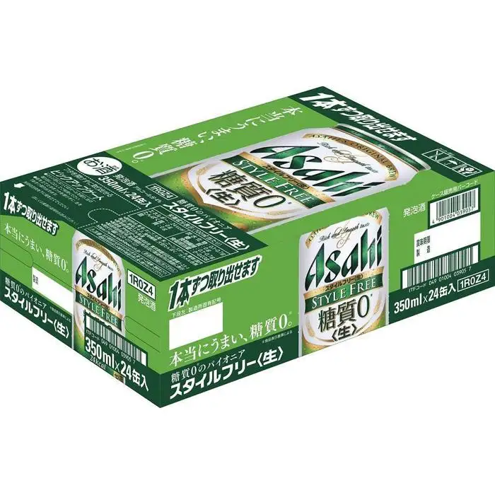 アサヒ　糖質ゼロ　スタイルフリー生＜350ml缶＞24缶入　1ケース　名古屋工場製造