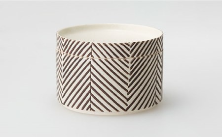 【波佐見焼】波佐見陶箱クッキー ヘリンボーン柄 ブラウン【HASAMI COOKIES STORE】[UE11] 
